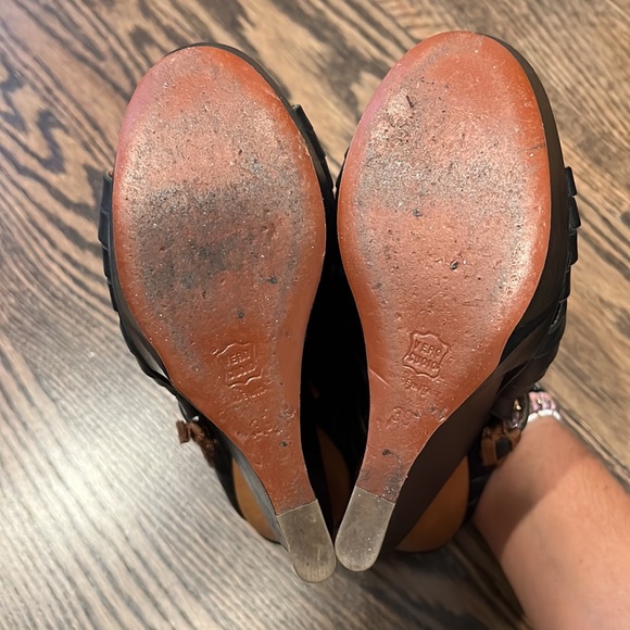 Lanvin Black 2011 Leather Slingback size 39 but run small like 8 - Picture 4 of 7